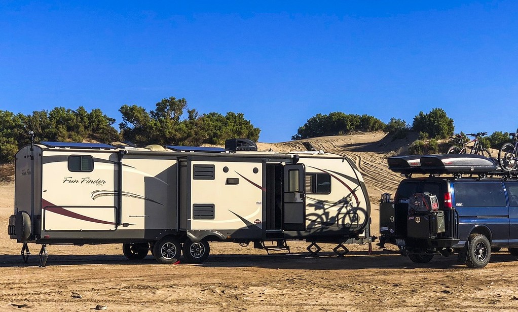 this image shows RV towing in Centennial, CO