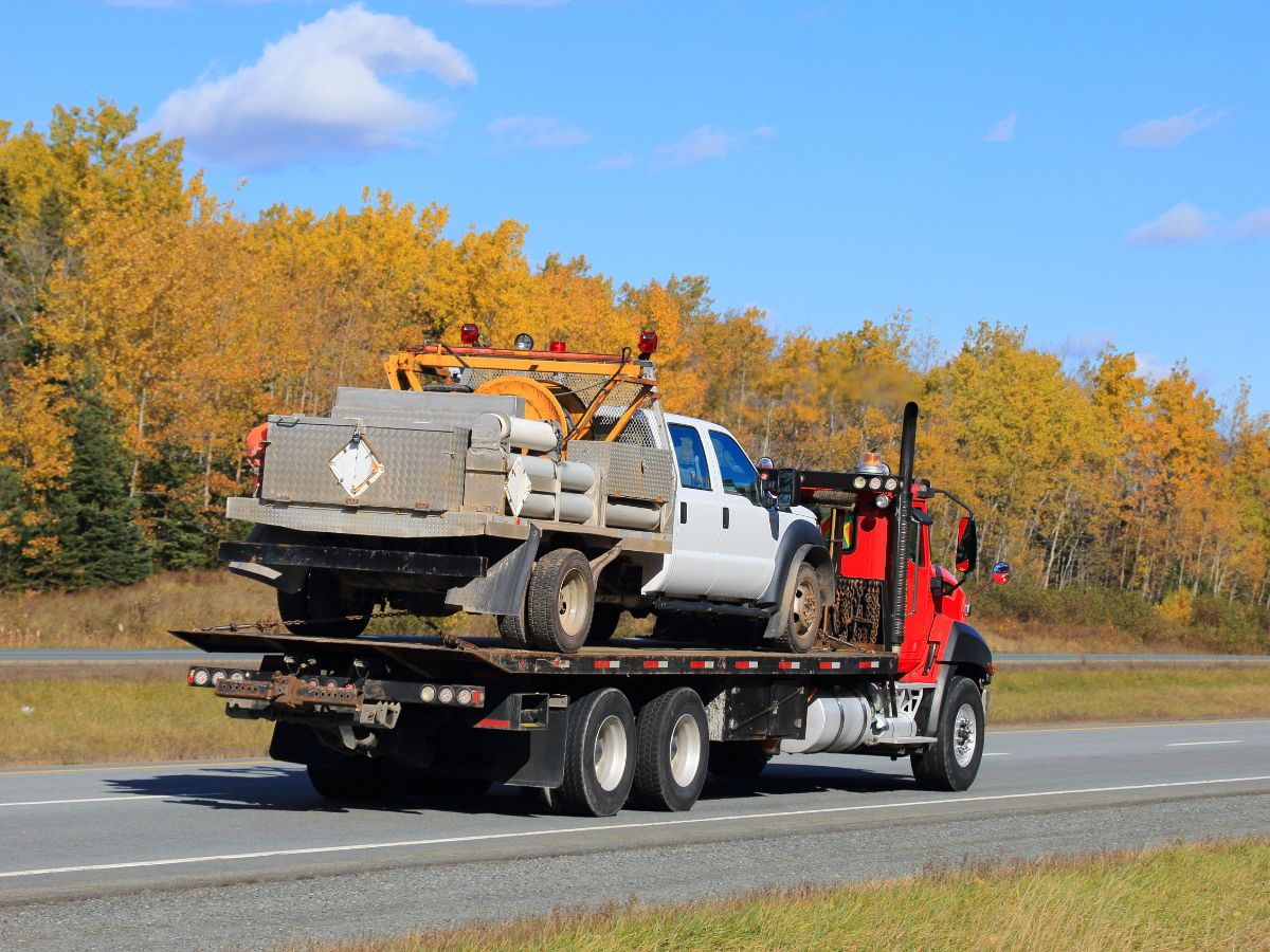 this image shows heavy-duty towing in Centennial, CO