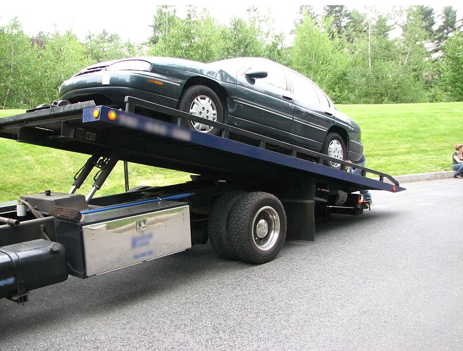 this image shows long-distance towing in Centennial, CO