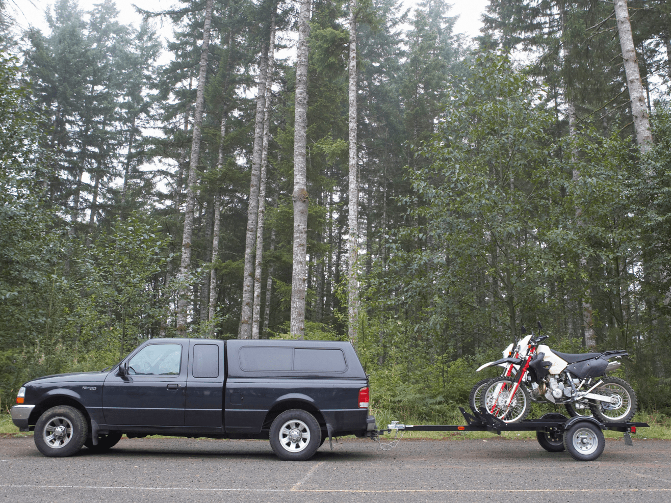 this image shows motorcycle towing service in Centennial, CO